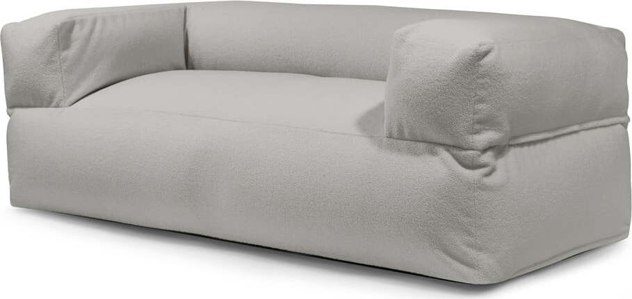 Světle šedý sedací vak z textilie bouclé Sofa MooG – SLOWDOWN
