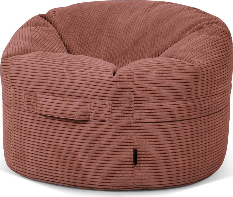 Manšestrový dětský sedací vak v cihlové barvě Roll 80 – SLOWDOWN