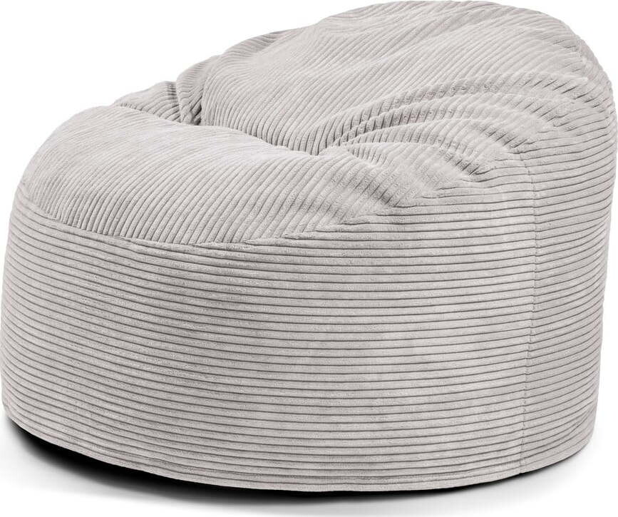 Světle šedý manšestrový dětský sedací vak Om 85 – SLOWDOWN