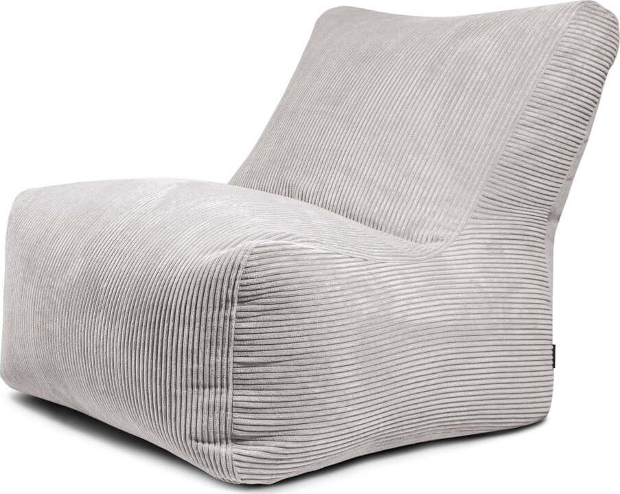 Světle šedý manšestrový sedací vak Seat 100 Lounge – SLOWDOWN