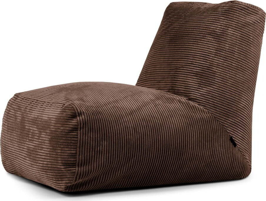 Tmavě hnědý manšestrový sedací vak Tube – SLOWDOWN