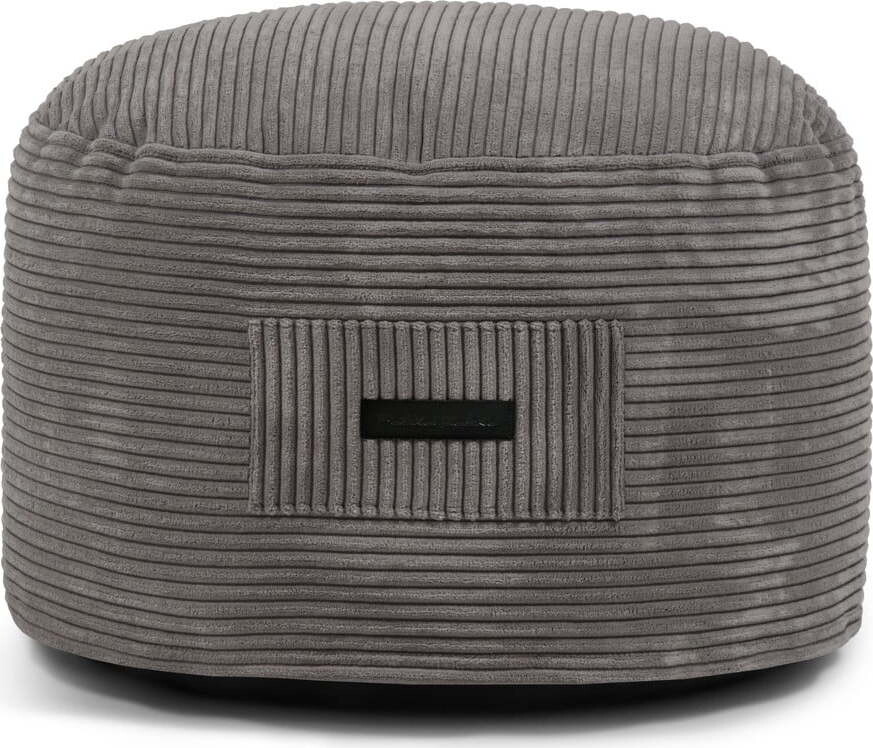 Tmavě šedý manšestrový taburet Om 60 – SLOWDOWN