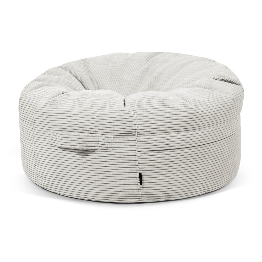 Krémový manšestrový sedací vak Roll 105 – SLOWDOWN