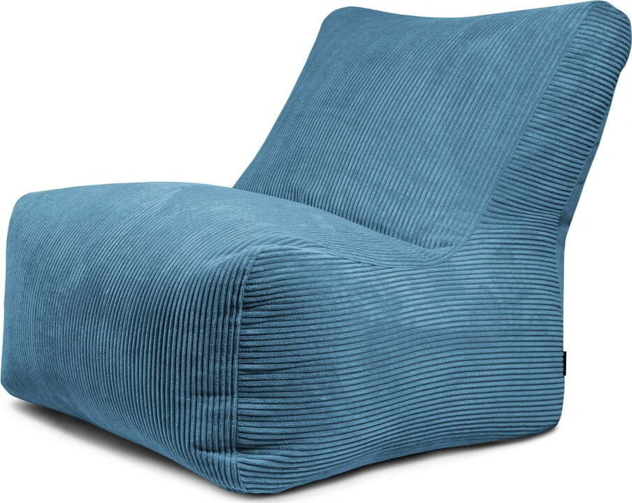 Modrý manšestrový sedací vak Seat 100 Lounge – SLOWDOWN