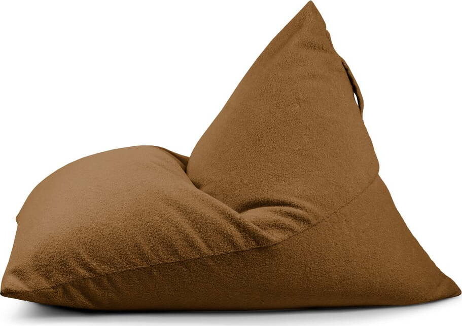 Hnědý sedací vak z textilie bouclé Razz – SLOWDOWN