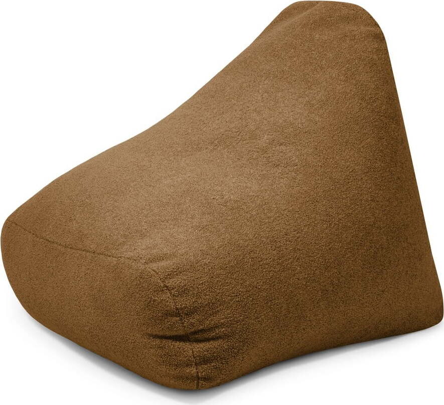 Hnědý dětský sedací vak z textilie bouclé Snug 80 – SLOWDOWN