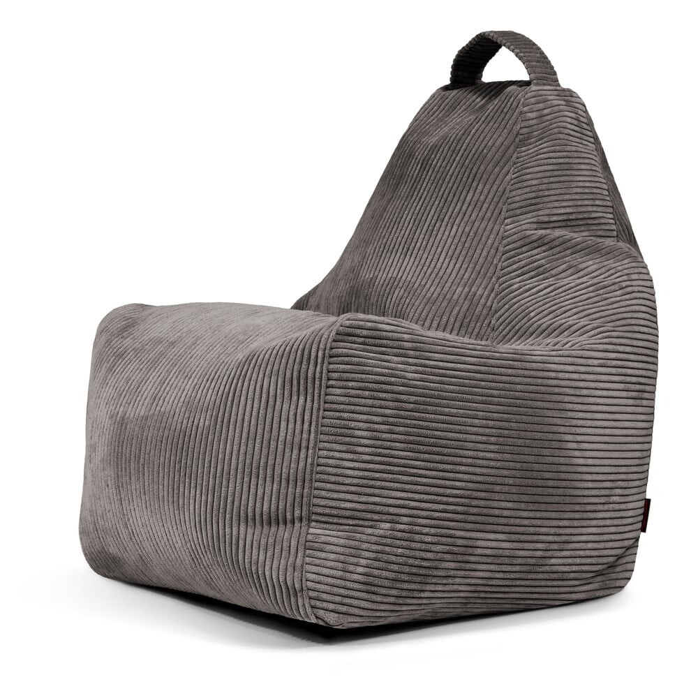 Tmavě šedý manšestrový sedací vak Play Amuse – SLOWDOWN