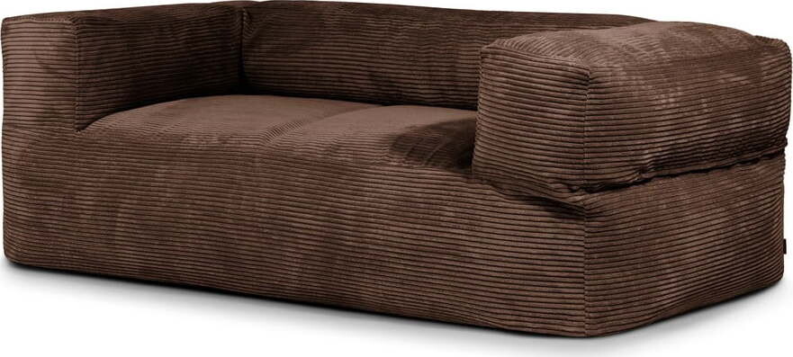Tmavě hnědý manšestrový sedací vak Sofa MooG – SLOWDOWN