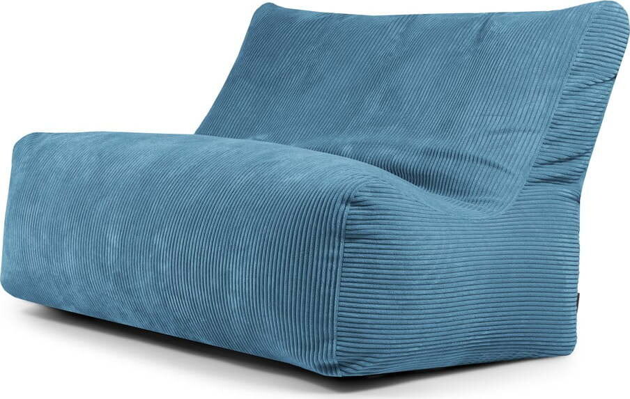 Modrý manšestrový sedací vak Sofa Seat Lounge – SLOWDOWN