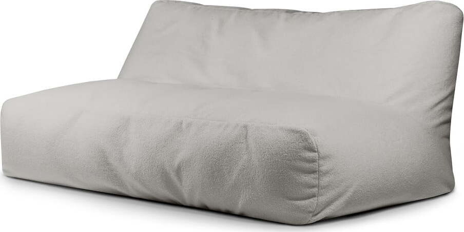 Světle šedý sedací vak z textilie bouclé Sofa Tube 190 – SLOWDOWN