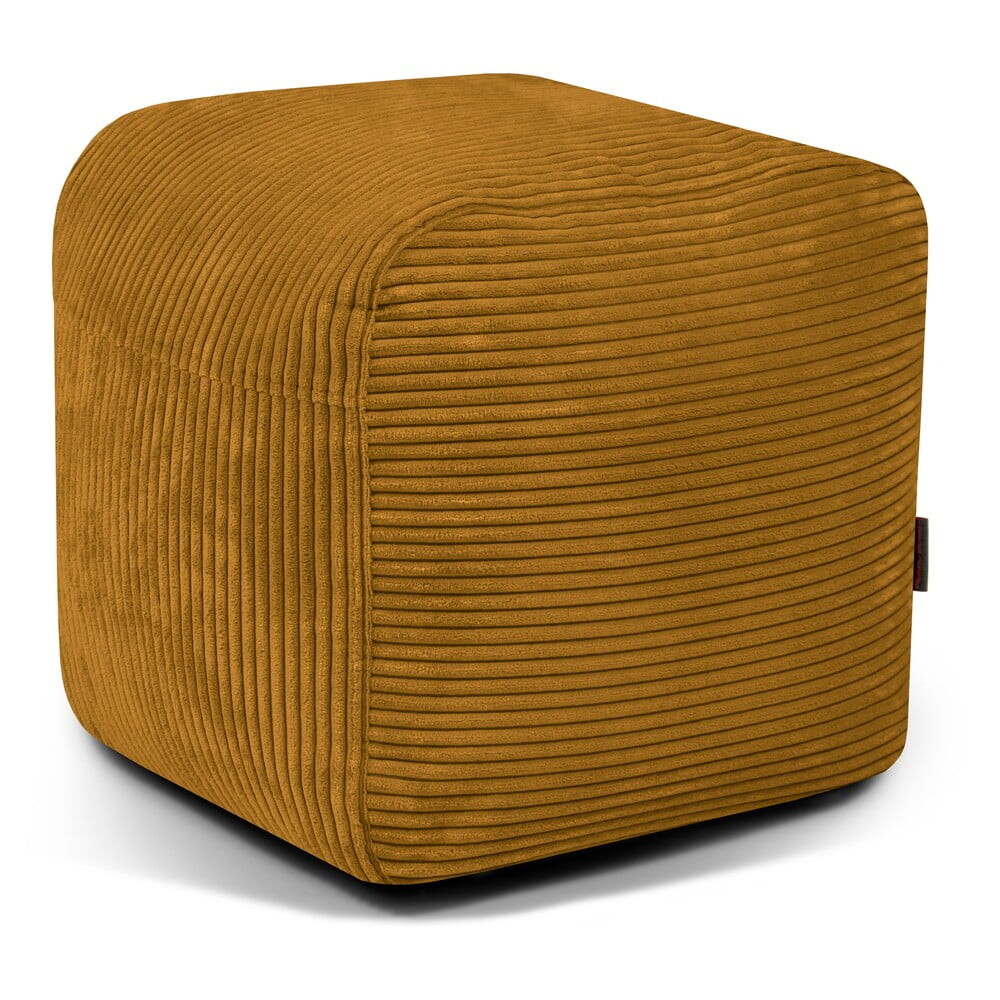 Manšestrový sedací vak v hořčicové barvě Plus 50 Lounge – SLOWDOWN