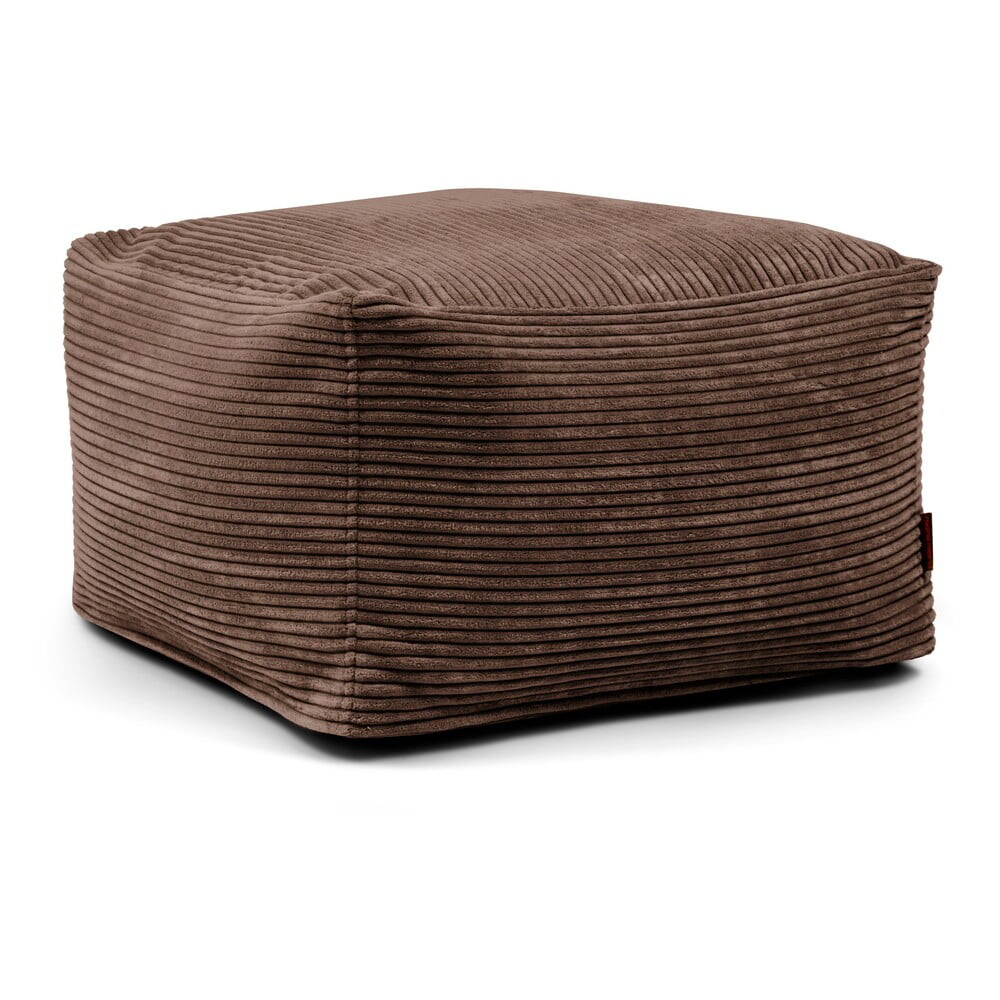 Tmavě hnědý manšestrový sedací vak Softbox MooG – SLOWDOWN