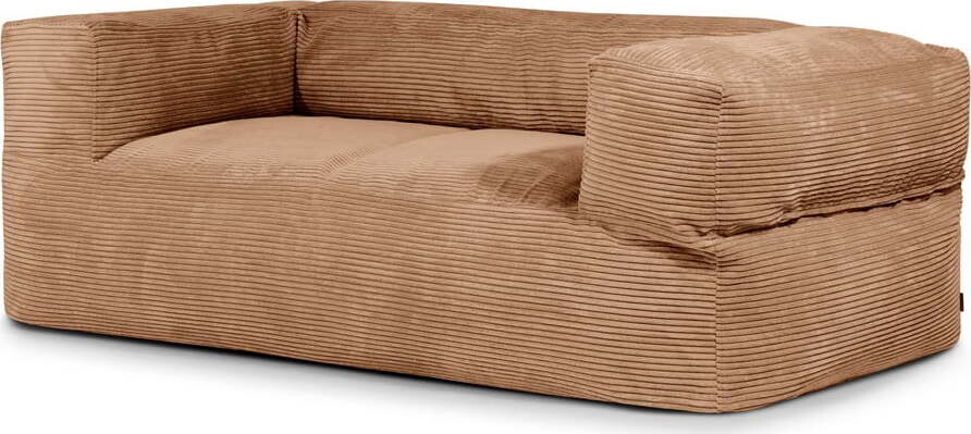 Hnědý manšestrový sedací vak Sofa MooG – SLOWDOWN