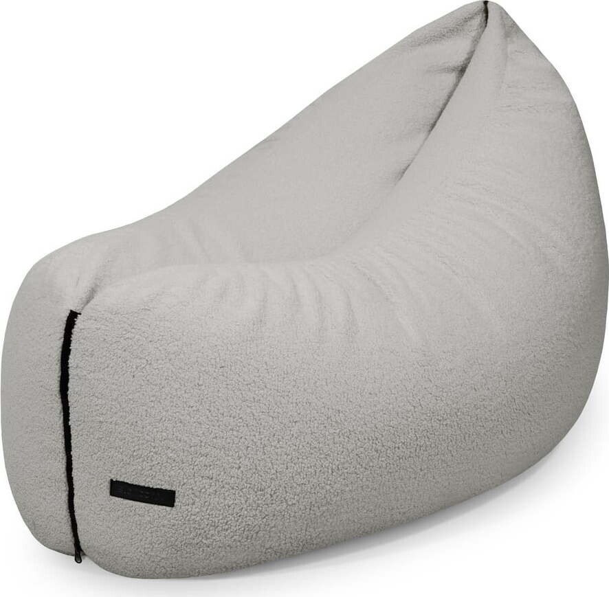 Světle šedý dětský sedací vak z textilie bouclé Clip Clap 115 – SLOWDOWN