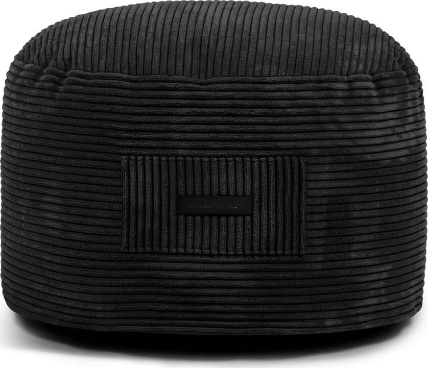 Černý manšestrový taburet Om 60 – SLOWDOWN