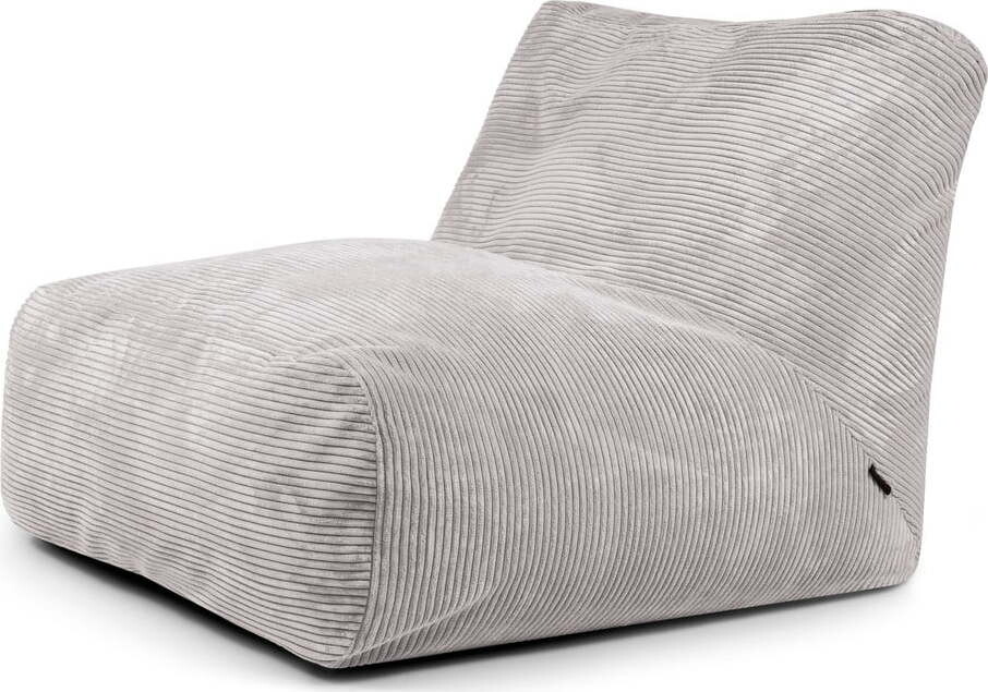 Světle šedý manšestrový sedací vak Tube 100 – SLOWDOWN