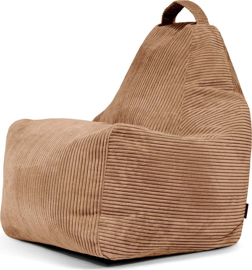 Hnědý manšestrový sedací vak Play Amuse – SLOWDOWN