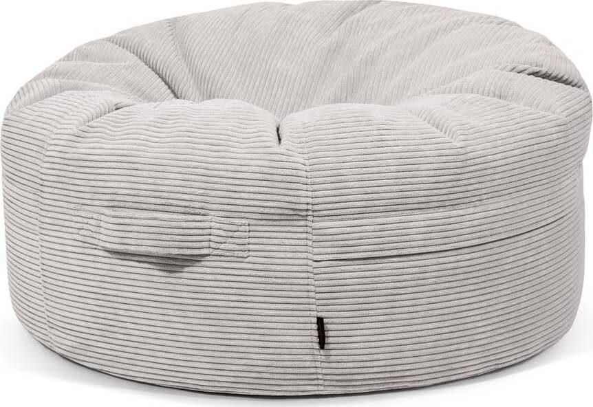 Světle šedý manšestrový sedací vak Roll 105 – SLOWDOWN