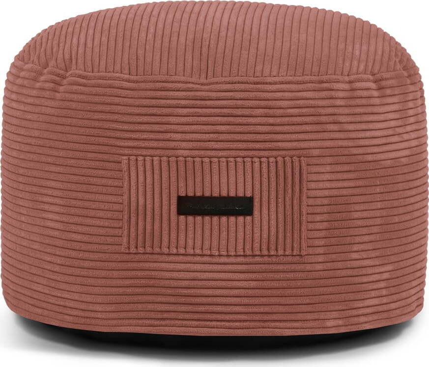 Manšestrový taburet v cihlové barvě Om 60 – SLOWDOWN