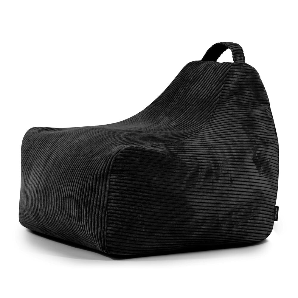 Černý manšestrový dětský sedací vak Game Amuse – SLOWDOWN