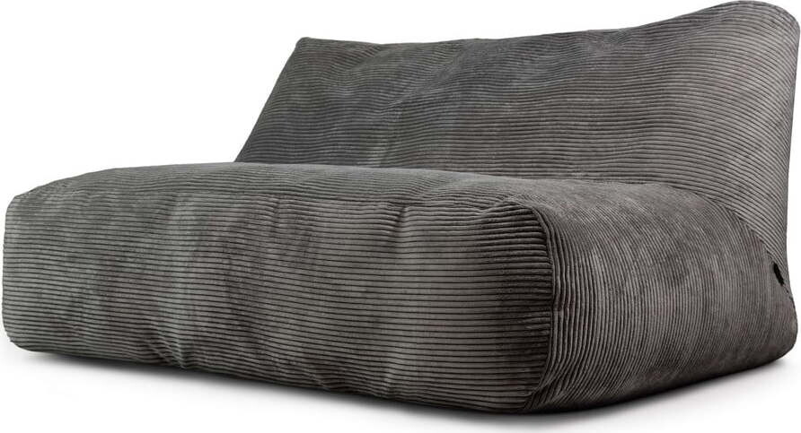 Tmavě šedý manšestrový sedací vak Sofa Tube 160 – SLOWDOWN
