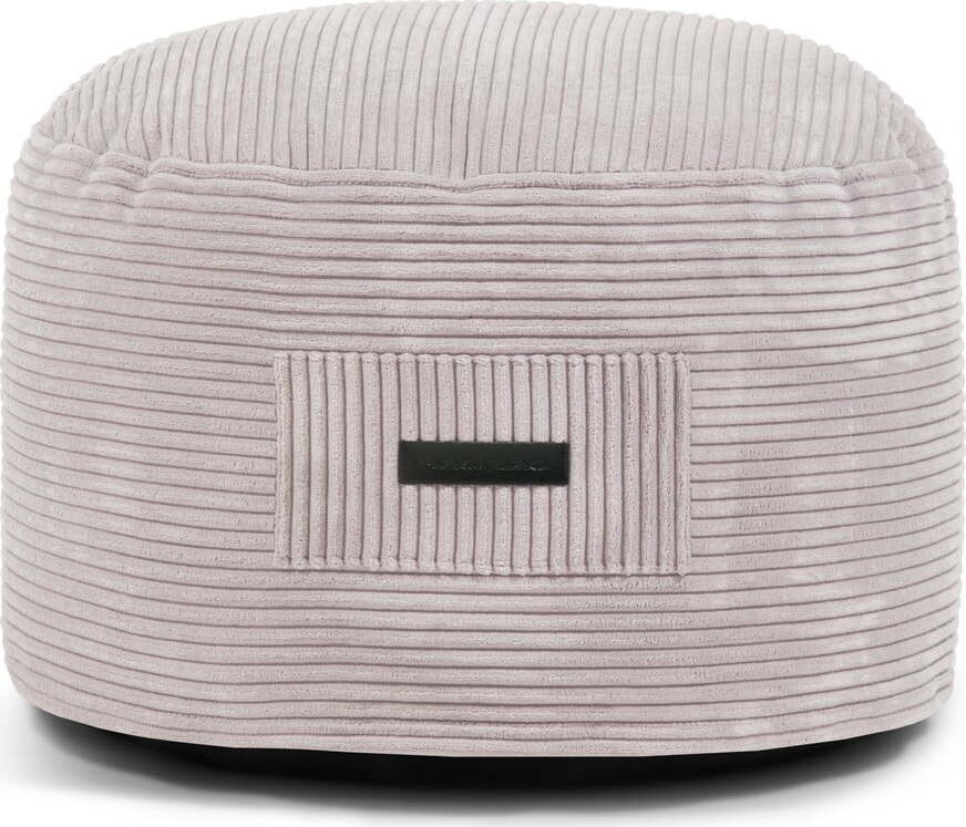 Světle šedý manšestrový taburet Om 60 – SLOWDOWN