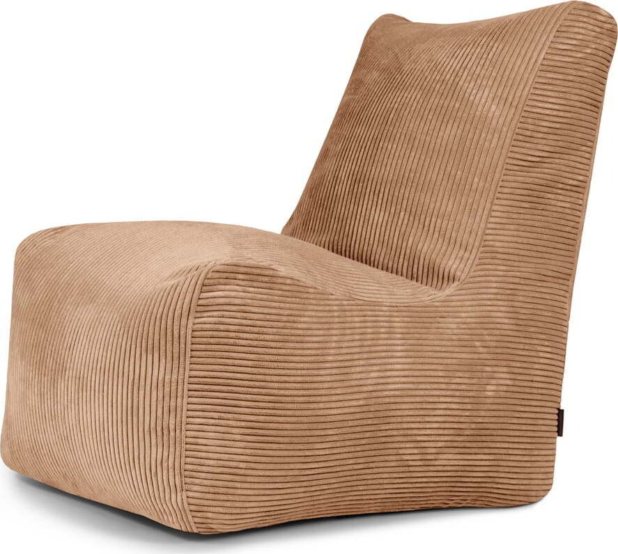 Hnědý manšestrový sedací vak Seat Lounge – SLOWDOWN