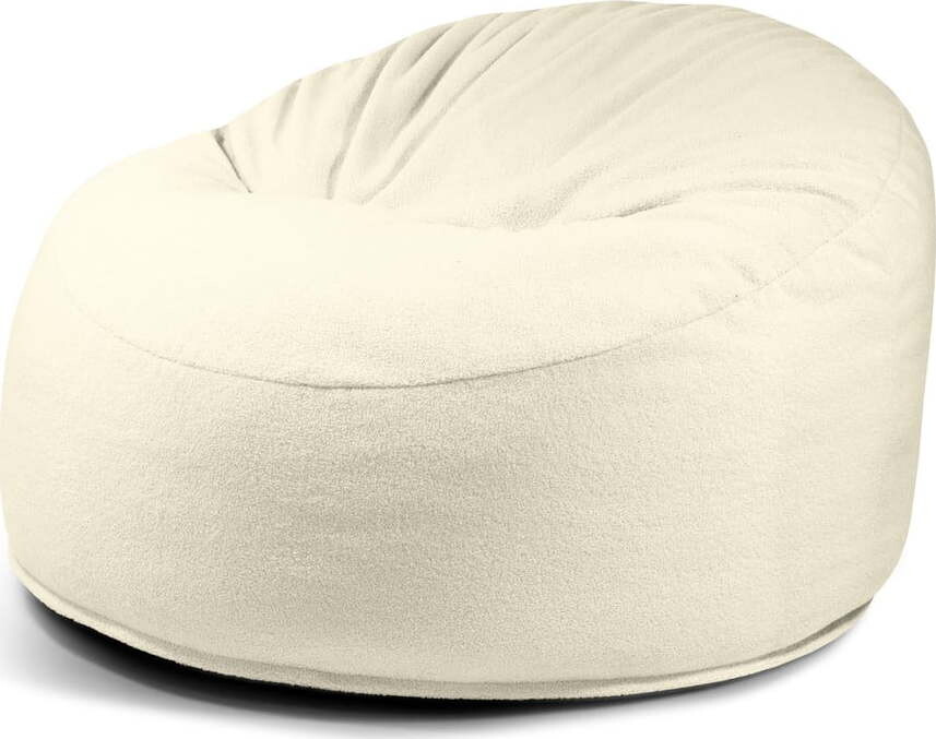 Krémový sedací vak z textilie bouclé Om 110 – SLOWDOWN