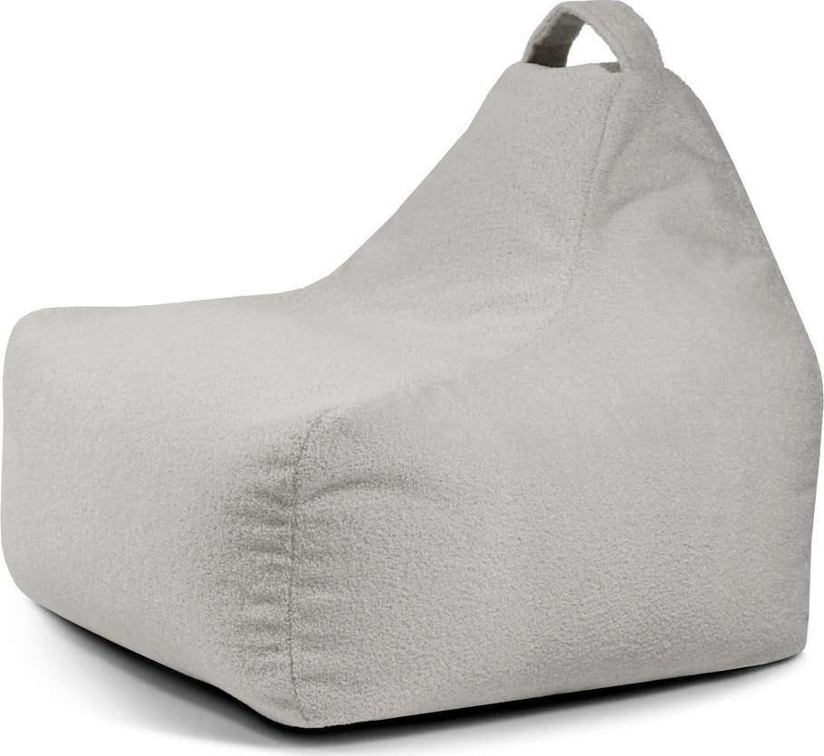 Světle šedý dětský sedací vak z textilie bouclé Game Amuse – SLOWDOWN