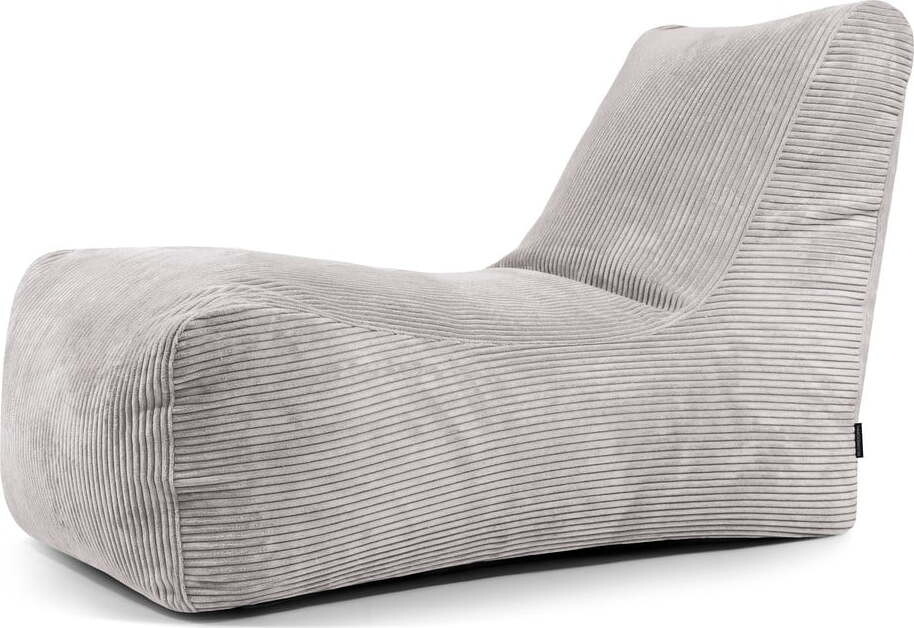 Světle šedý manšestrový sedací vak Lounge – SLOWDOWN