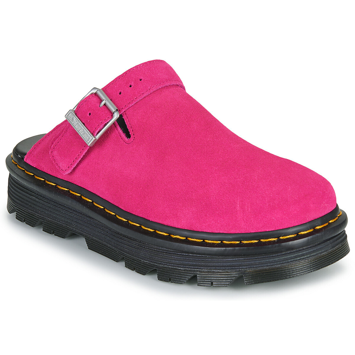Dr. Martens  ZebZag Mule Mule Fuchsia Pink EH Suede  Růžová