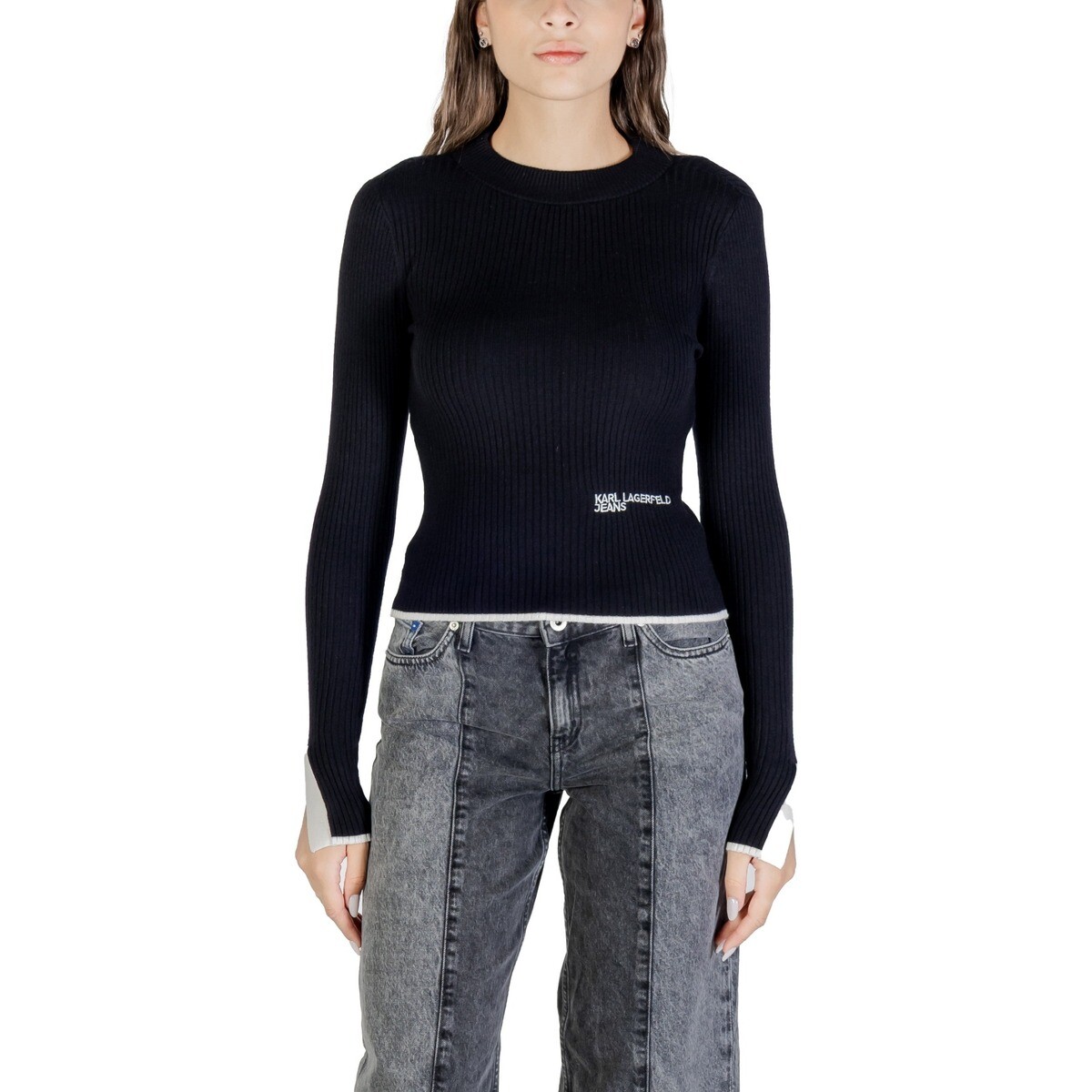 Karl Lagerfeld  KLJ MOCK NECK SWEATER A3W18006  Černá