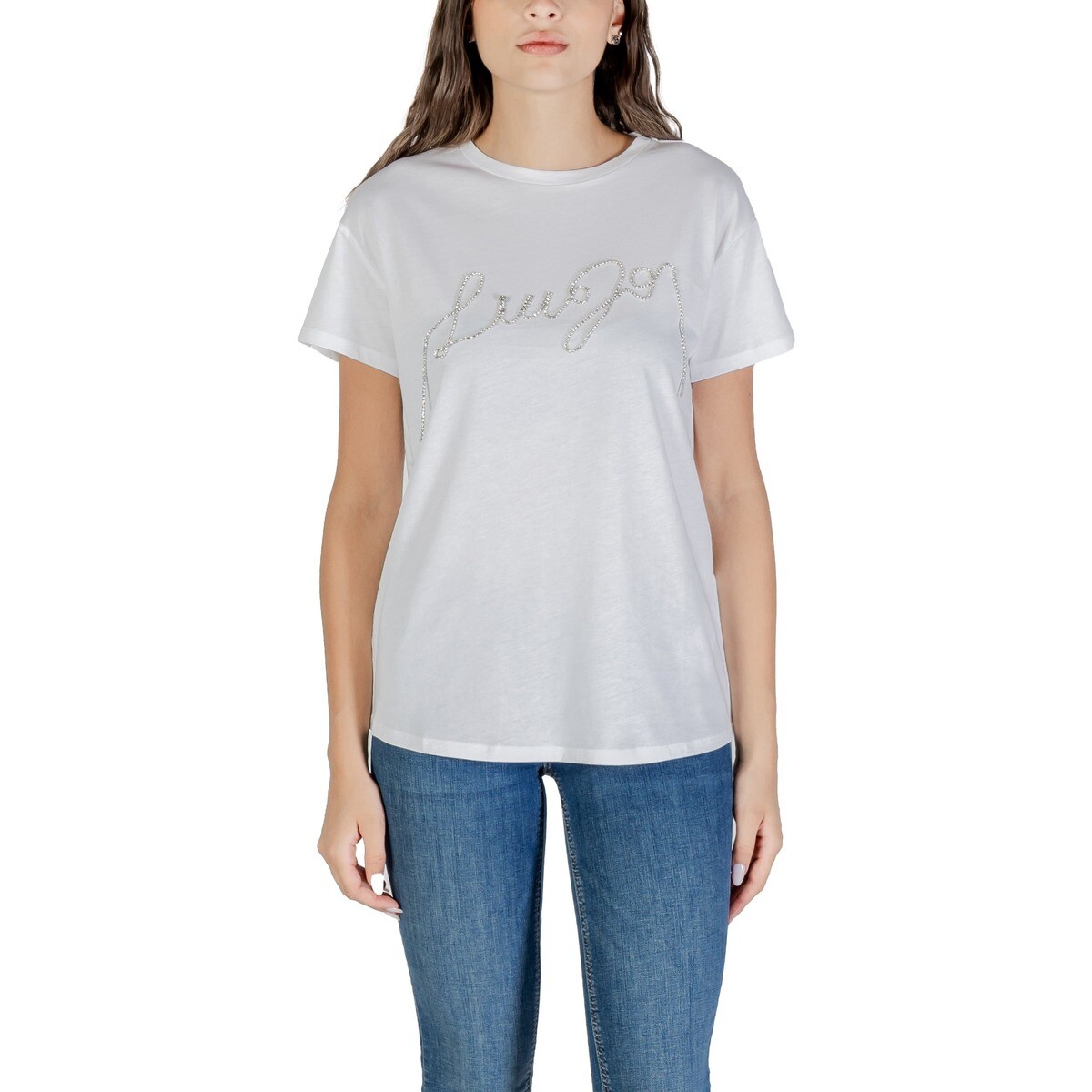 Liu Jo  ECS T-SHIRT MODA M/C UF5261 JS923  Bílá