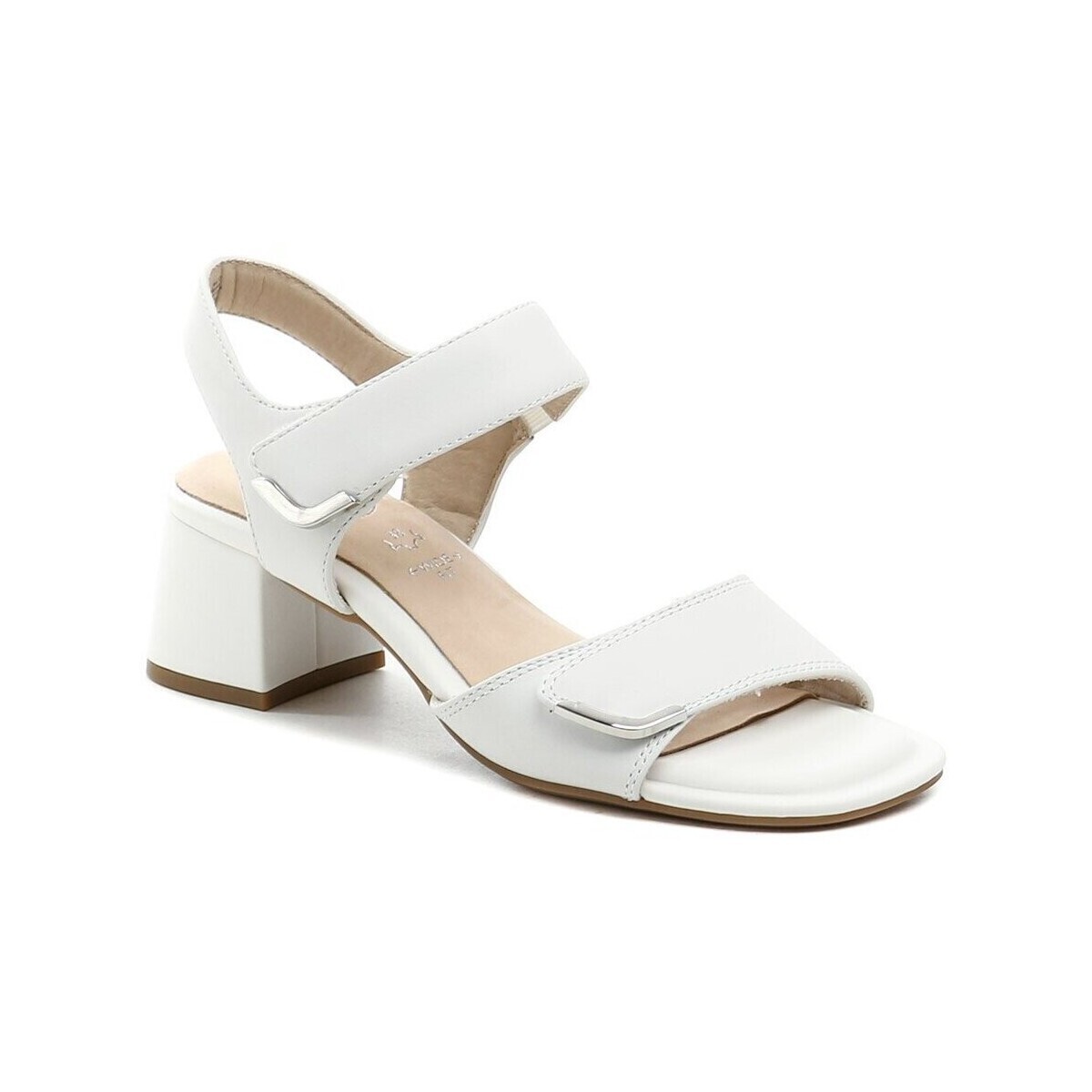 Tamaris  Comfort 8-88317-44 bílé dámské sandály na podpatku  Bílá