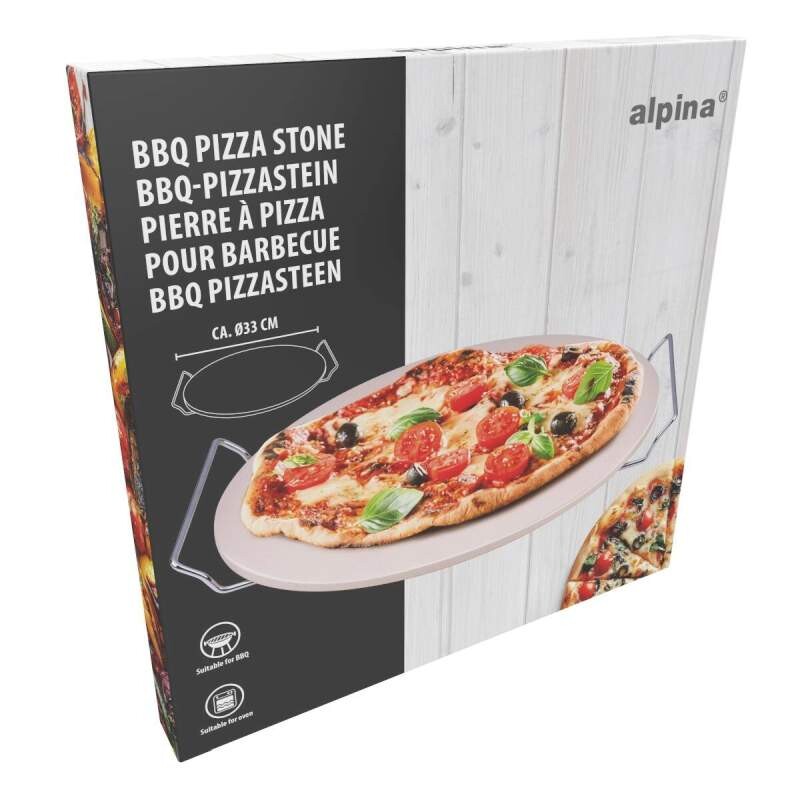 ALPINA Pizza kámen na gril / do trouby s držákem 33 cm ED-229059