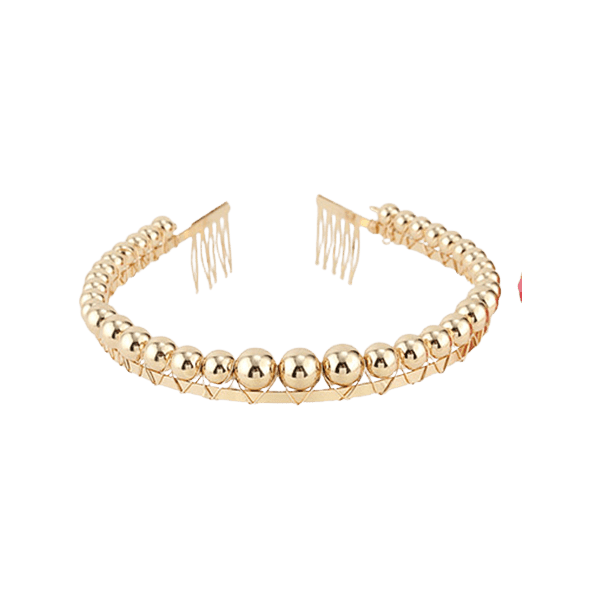 PINK - Čelenka se zlatými perlami