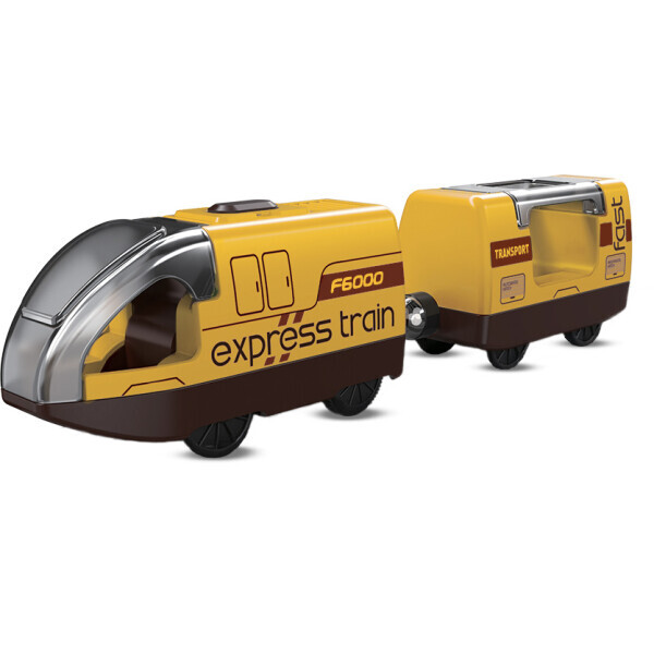 BABU vláčky - R/C Elektrický vláček žlutý - set 2 ks