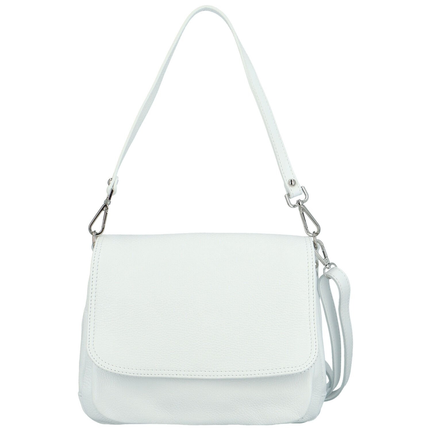 Stylová dámská kožená crossbody kabelka Keolla, bílá