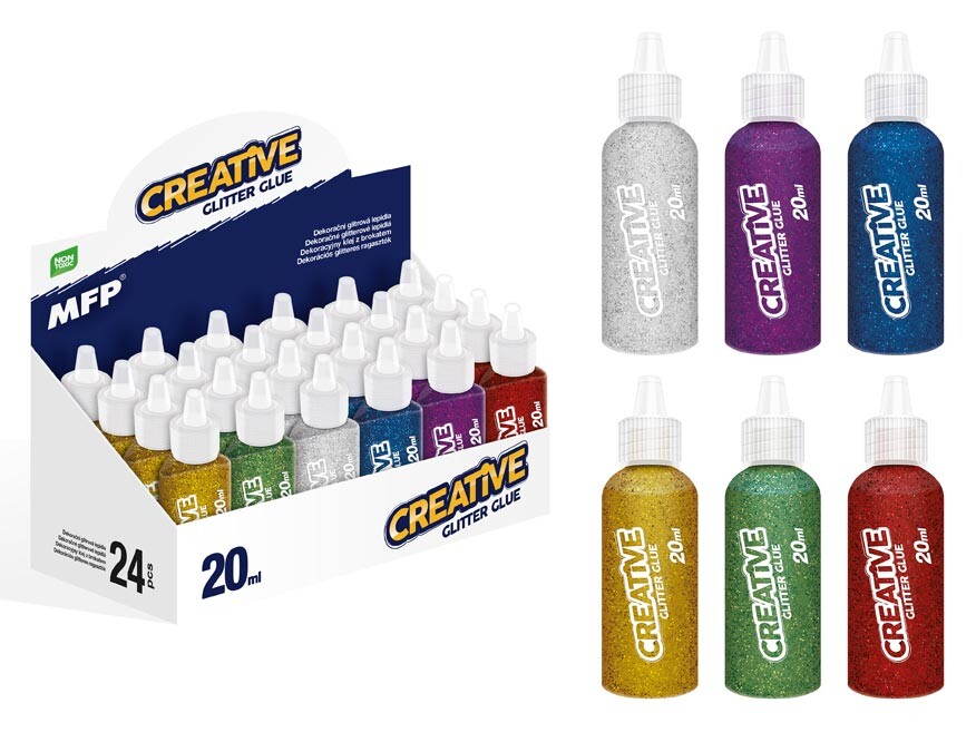 MFP 6660011 Lepidlo glitrové 20ml mix barev