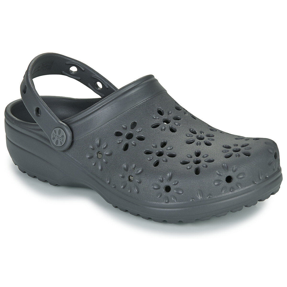 Crocs  Classic Floral Cut Out Clog  Černá