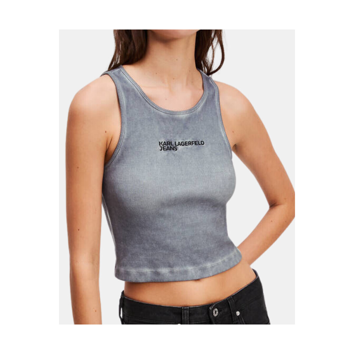 Karl Lagerfeld  A3W17043 WASHED RIBBED  Šedá