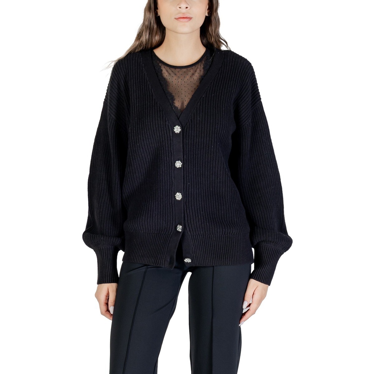 Guess  LS VN JAMIE CARDI SWTR W5YR06 Z3OO0  Černá