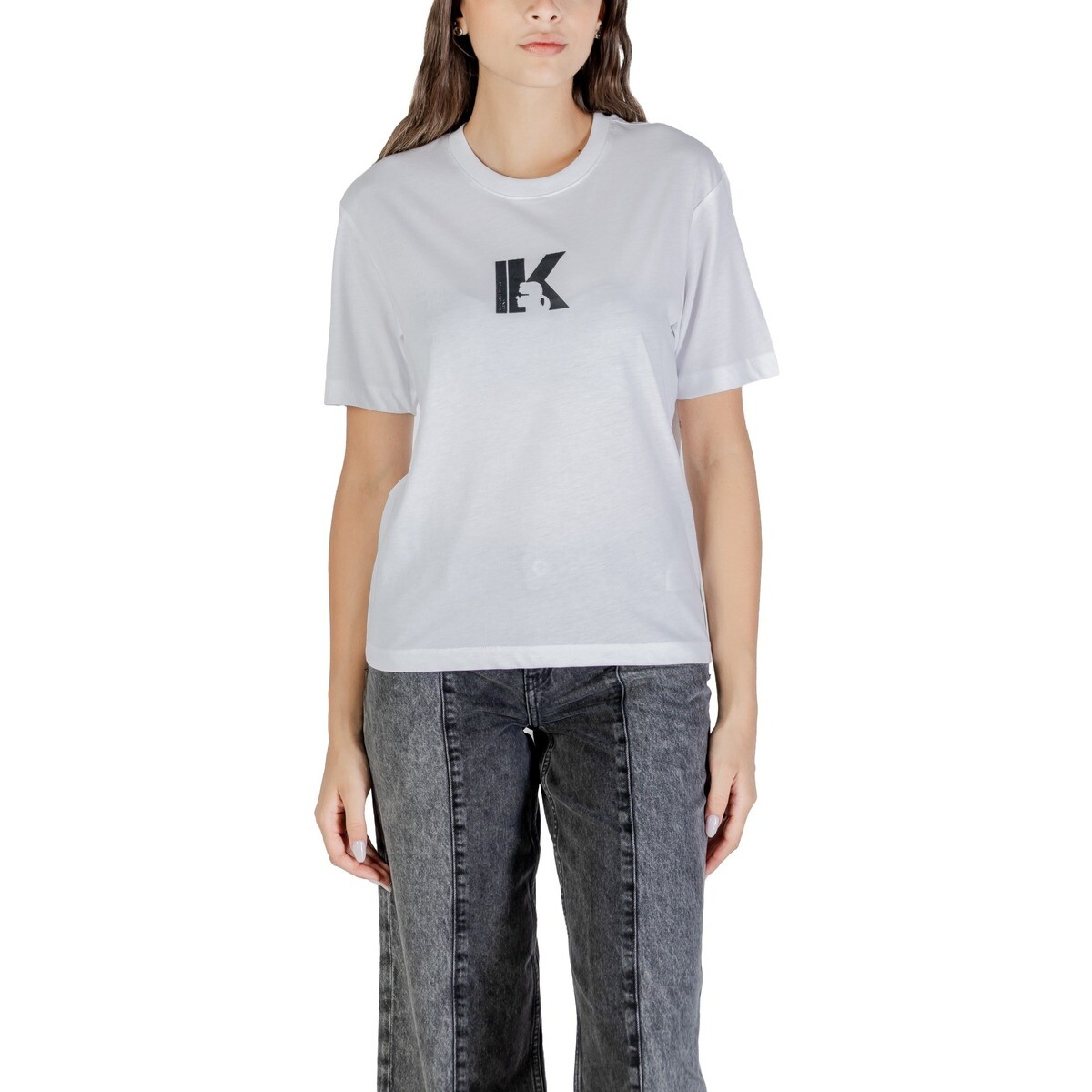 Karl Lagerfeld  KLJ REG K LOGO TEE A3W17094  Bílá