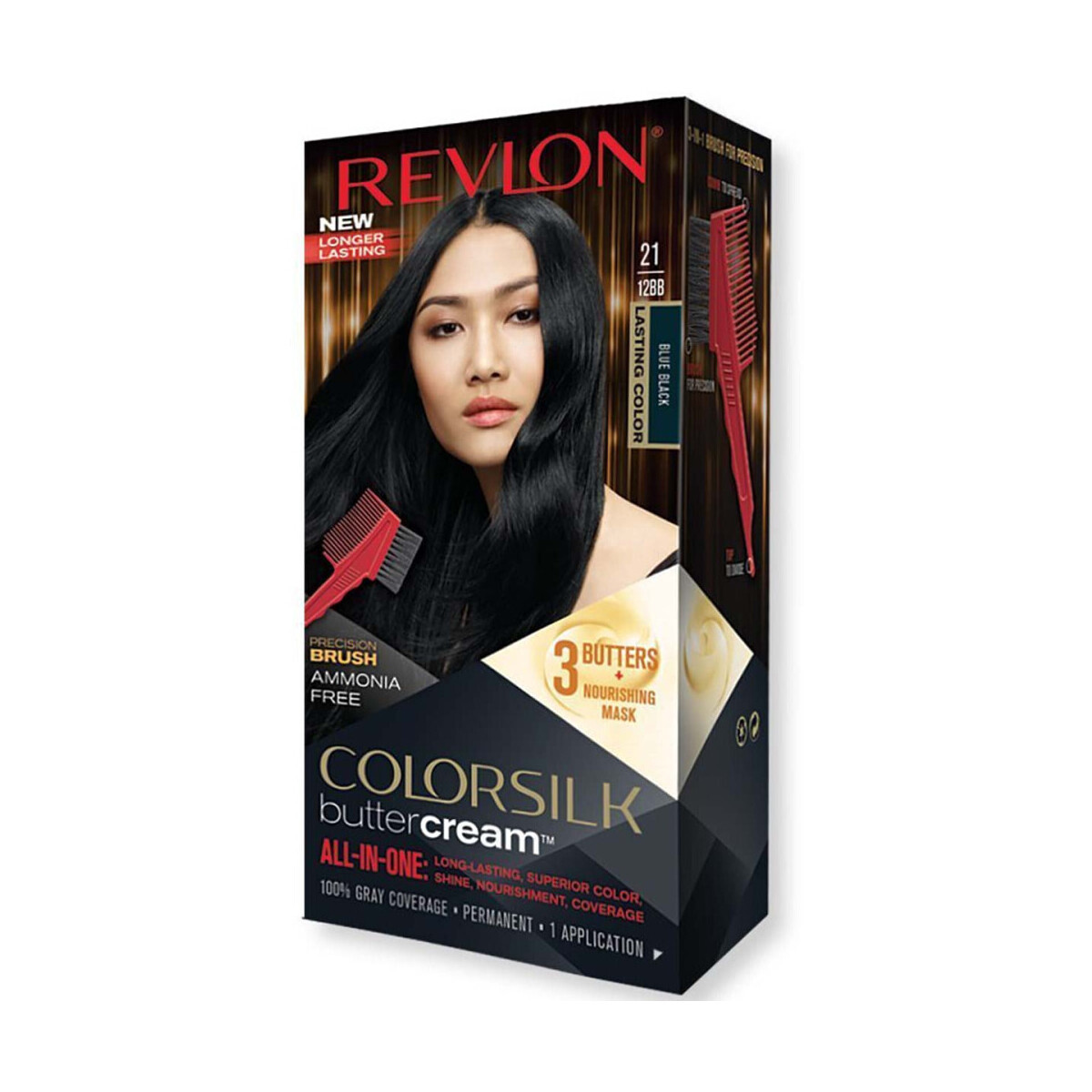 Revlon  Butter Cream Colorsilk Permanent Hair Color - 21 Bleu N  Černá
