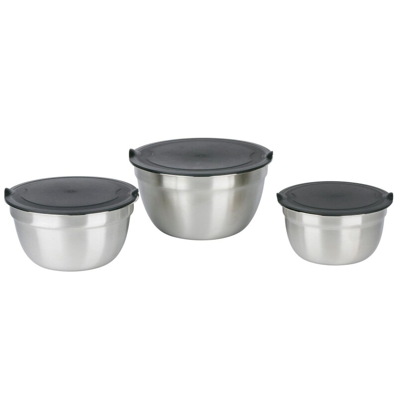 ALPINA Mísa na šlehání sada 3 ks s víky nerez ocel ED-229118