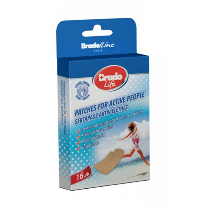 Náplasti hypoalergenní Bradolife Active 16 ks (bílé, průhledné)