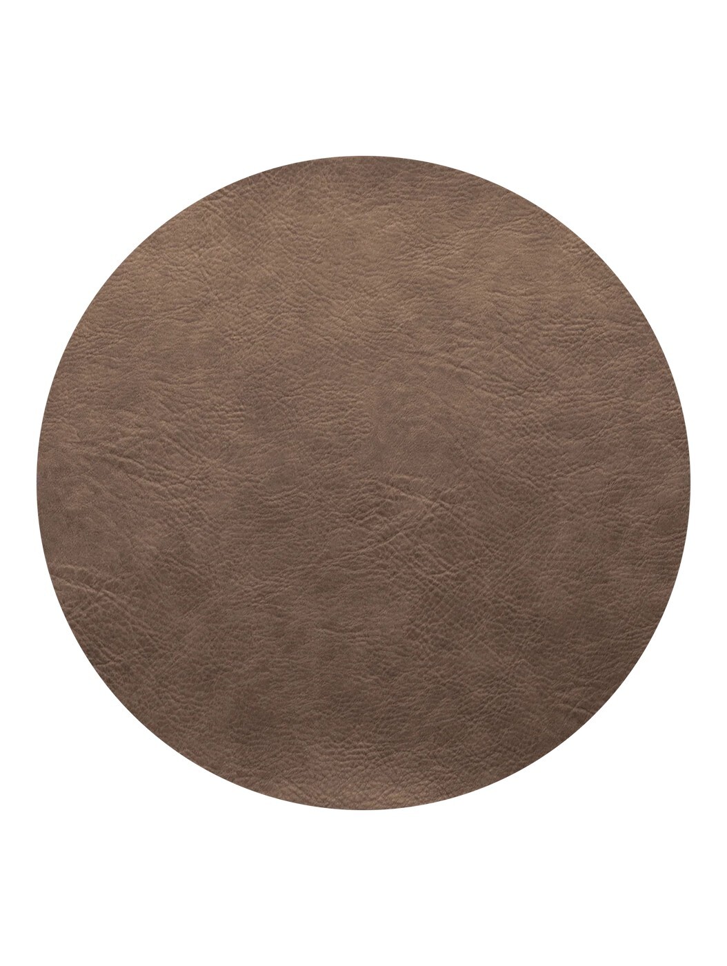 Kulaté prostírání imitace kůže průměr 38 cm VEGAN LEATHER ASA Selection - hnědé