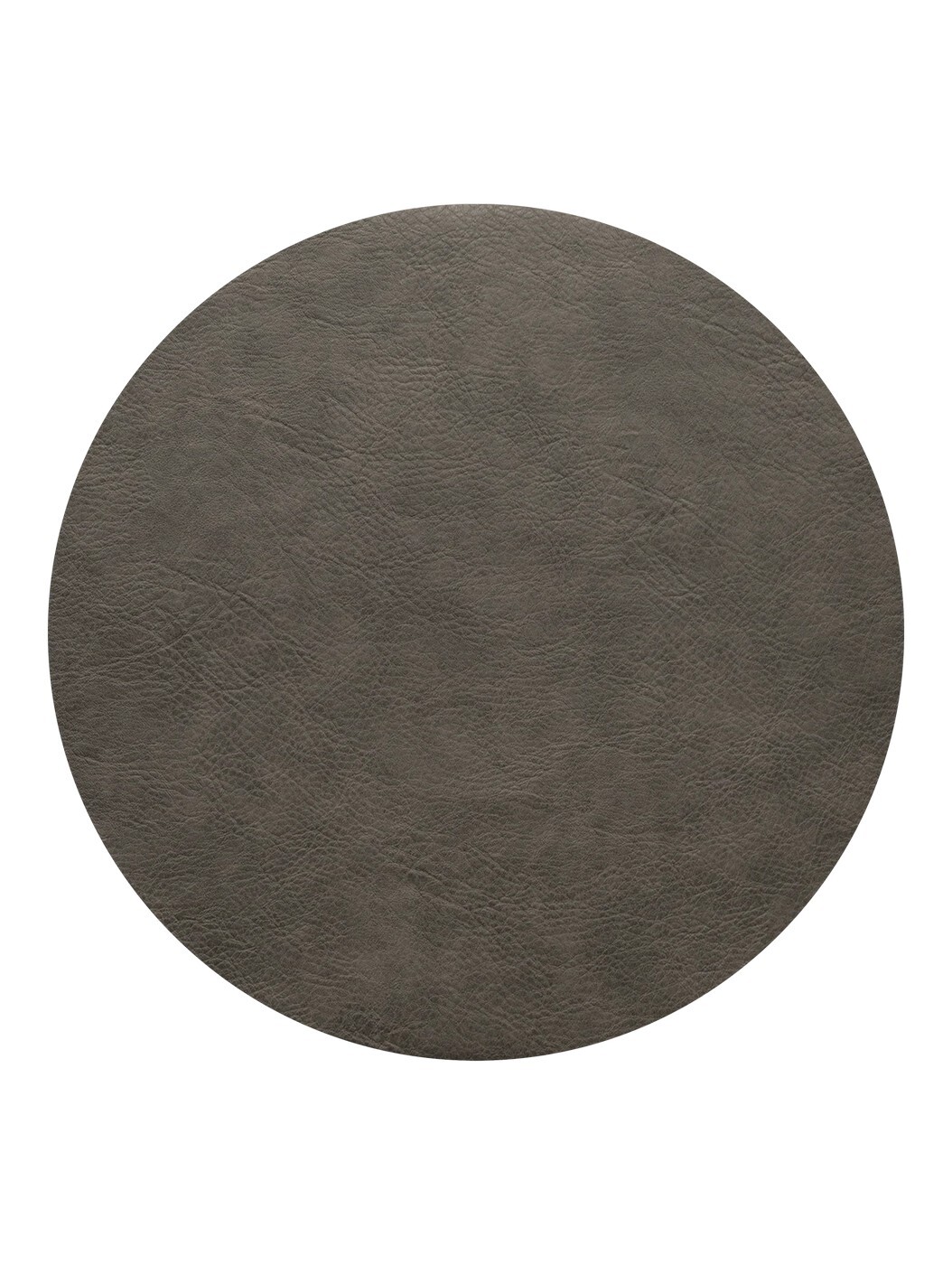 Kulaté prostírání imitace kůže průměr 38 cm VEGAN LEATHER ASA Selection - šedohnědé