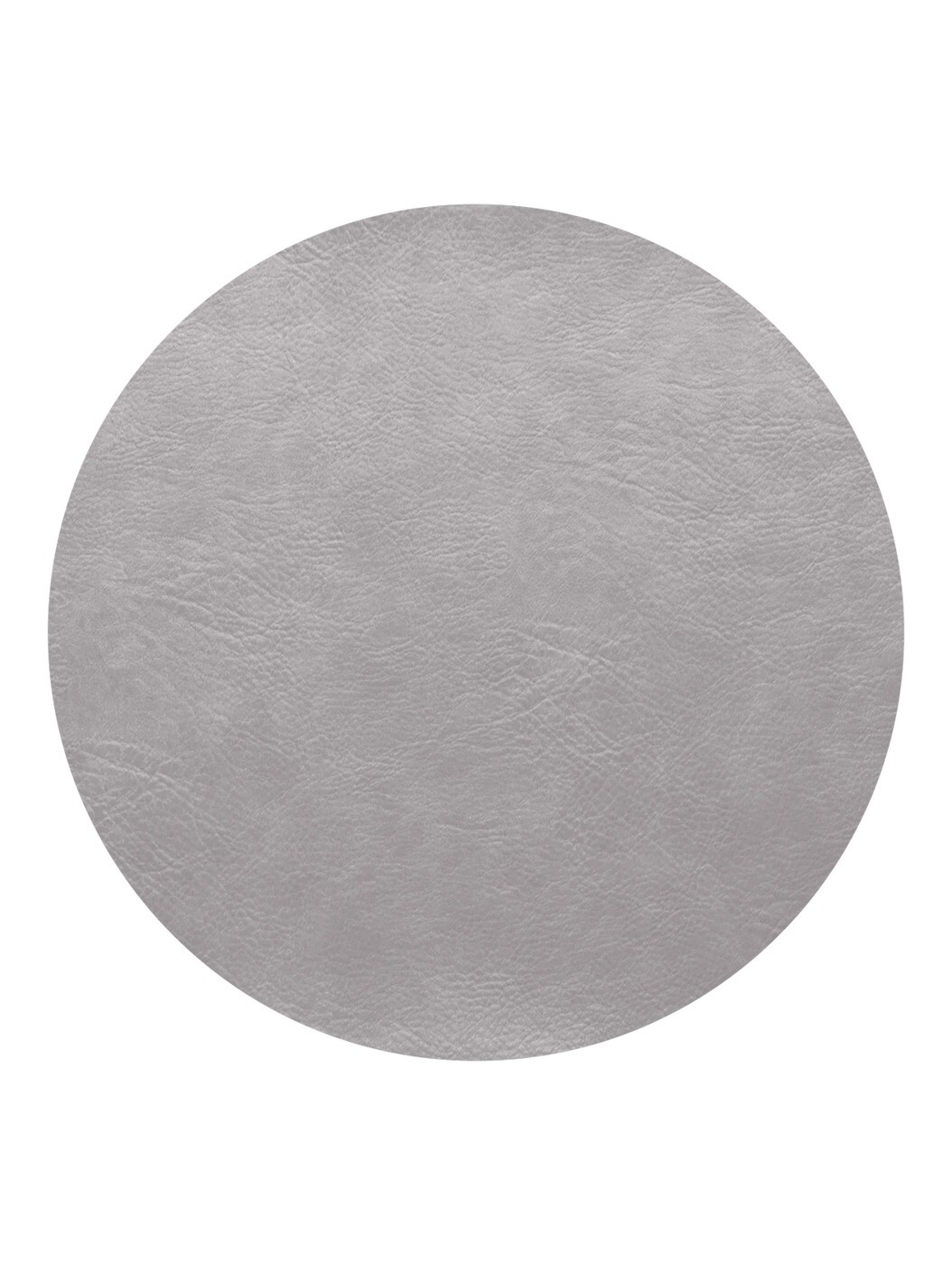 Kulaté prostírání imitace kůže průměr 38 cm VEGAN LEATHER ASA Selection - světle šedé