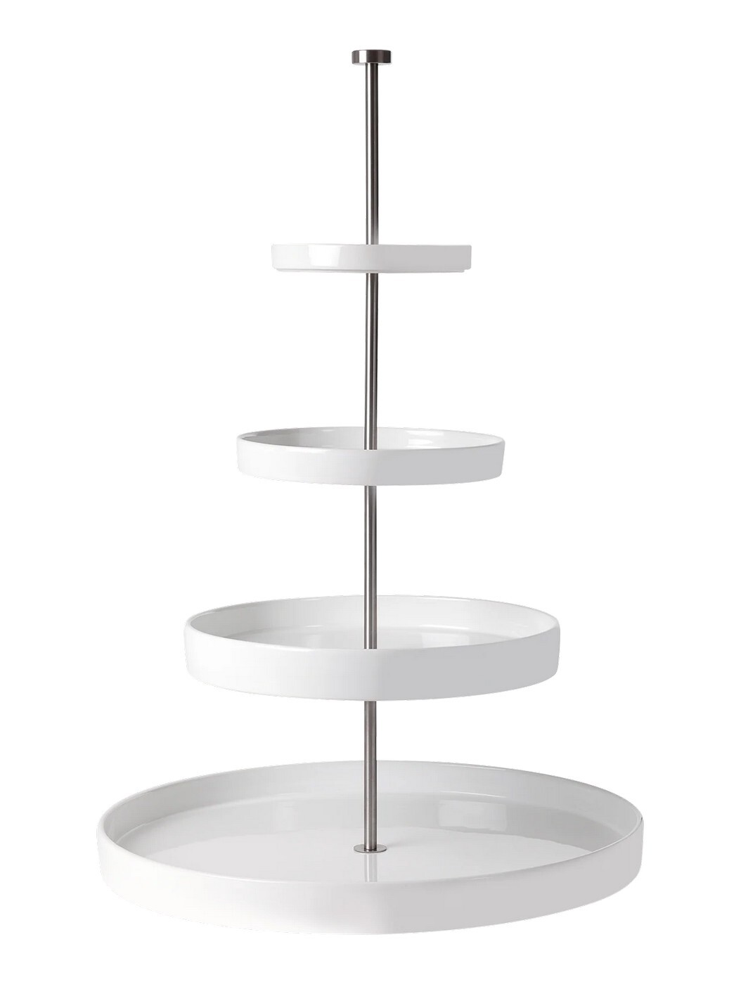 Keramický čtyřpatrový etažér výška 61 cm GRANDE ASA Selection - bílý